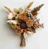 Free photo decorative dreamy arrangement with dried flowers