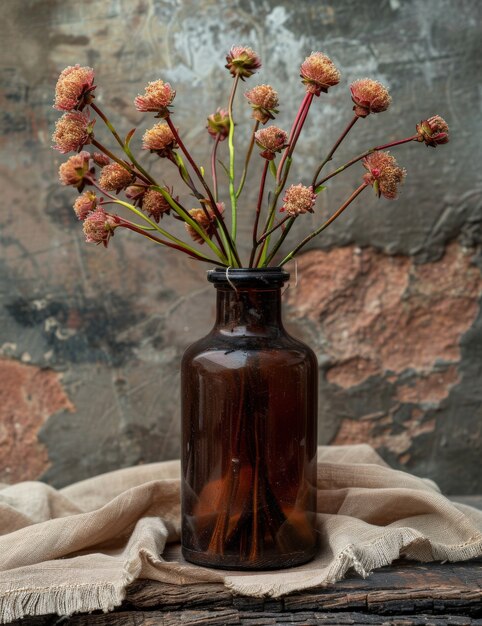 Decorative dreamy arrangement with dried flowers