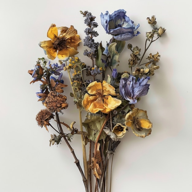 Free photo decorative dreamy arrangement with dried flowers