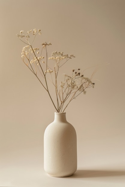 Free photo decorative dreamy arrangement with dried flowers