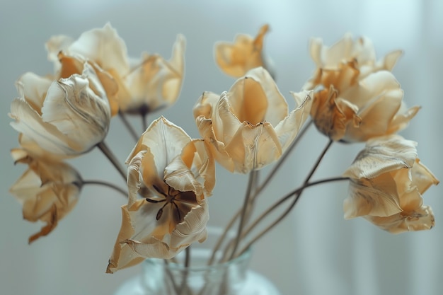 Decorative dreamy arrangement with dried flowers