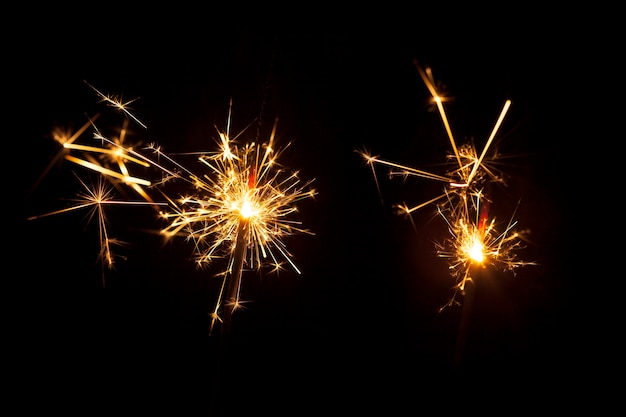 Decorative flares with sparks