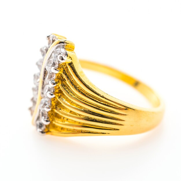 Decorative golden ring