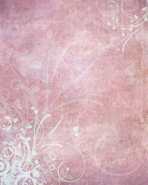 Decorative grunge background with a floral design