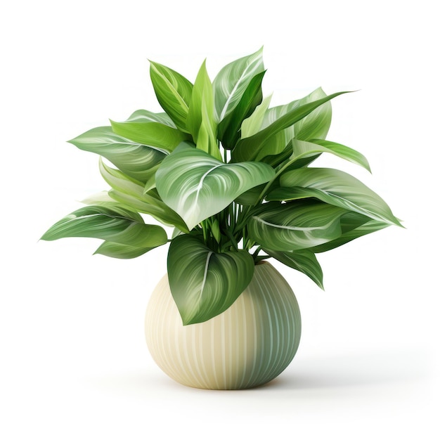 Decorative houseplant isolated on a white background