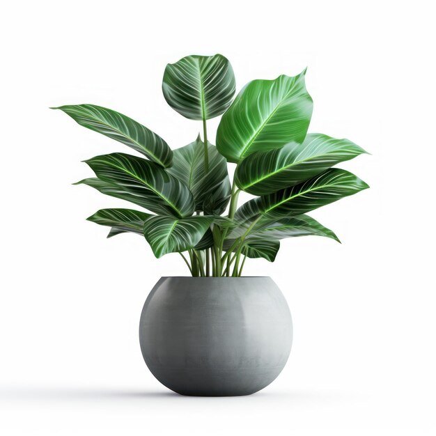 Decorative houseplant isolated on a white background