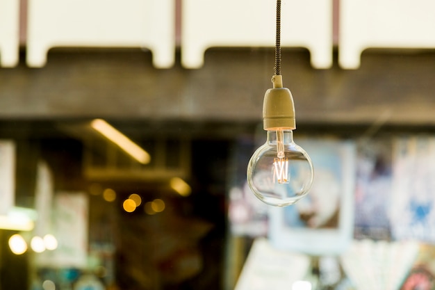 Free photo decorative lamp in a shop