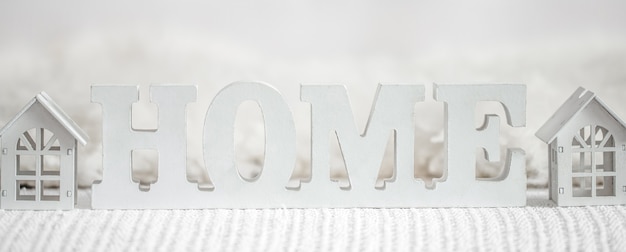 Decorative letters forming word HOME