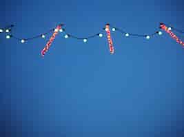 Free photo decorative lights in the sky