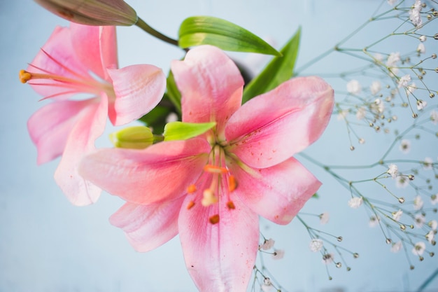 Decorative pink flowers