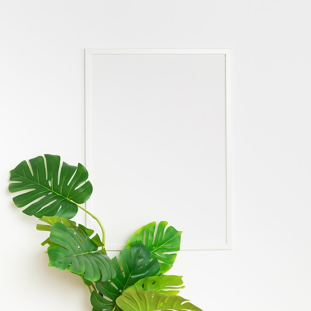 Decorative plant with empty frame