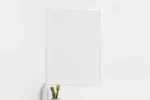 Free photo decorative plant with empty frame