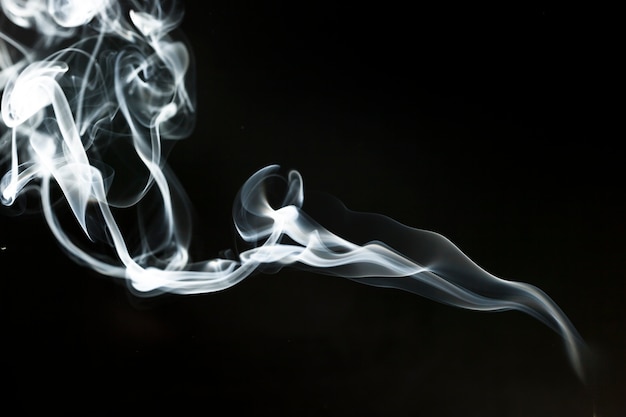 Decorative silhouette of delicate smoke