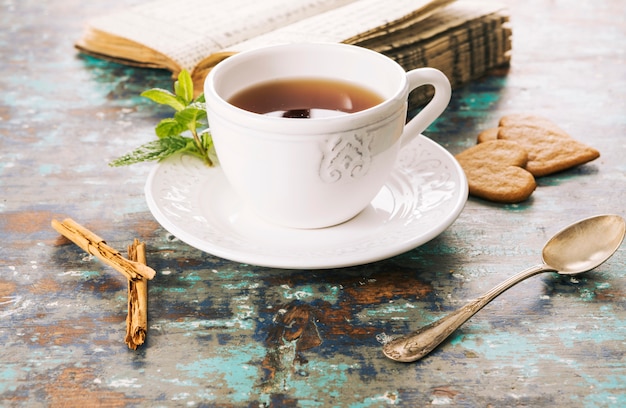 Free photo decorative tea still life