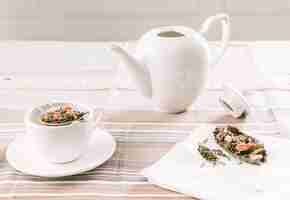 Free photo decorative tea still life