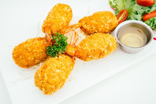 Deep fried shrimp or prawn cake