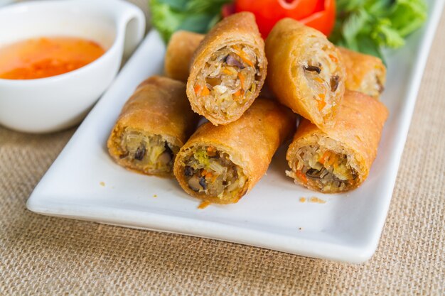 Deep fried spring rolls