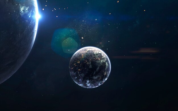 深宇宙 果てしない宇宙の美しさ サイエンスフィクションの壁紙 Nasaによって提供されたこの画像の要素 プレミアム写真