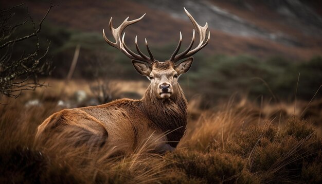 Free Photo a deer in the scottish highlands