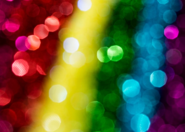 Free photo defocused dazzling rainbow glitter