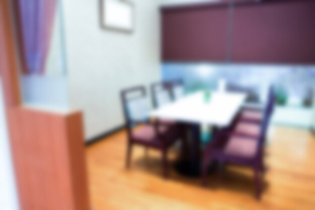 Free photo defocused dining table