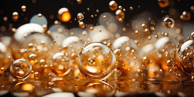 Free photo defocused glistening fluid with bubbles