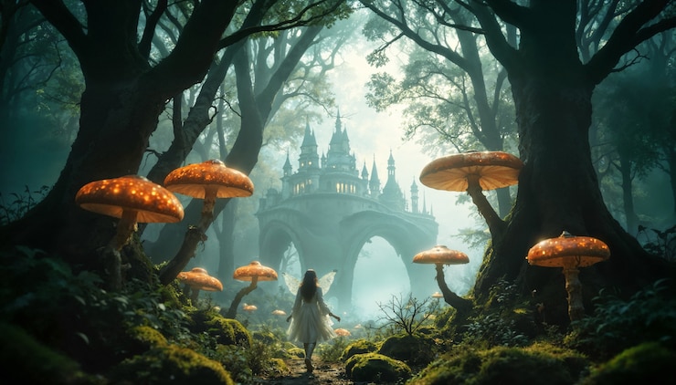 Free Photo delicate fairy in nature