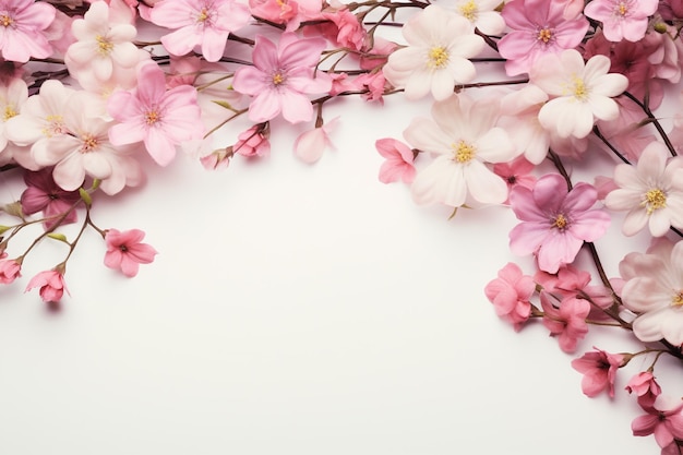 Free photo delicate flower border background