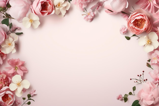 Free photo delicate flower border background