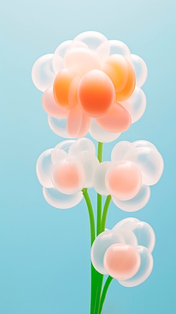 Free photo delicate white roses balloons