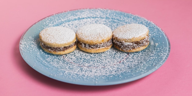 무료 사진 맛있는 alfajores 개념 배열