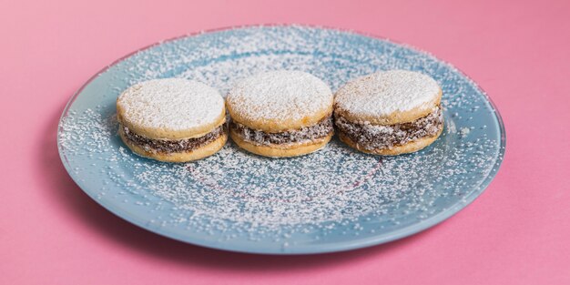 Delicious alfajores concept arrangement