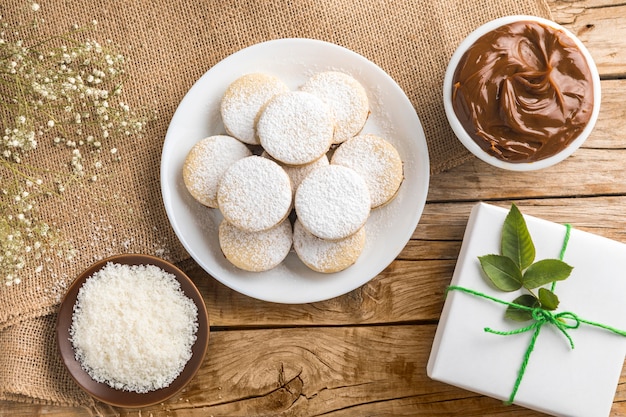 맛있는 alfajores 개념 배열