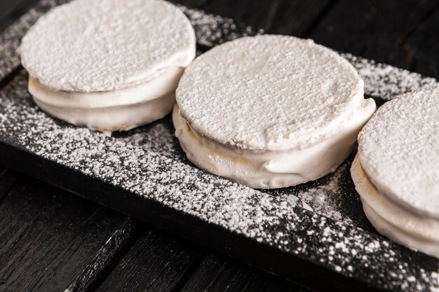 맛있는 alfajores 쿠키 개념