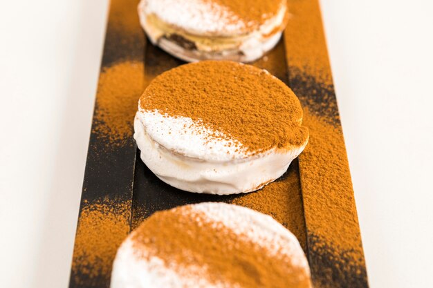 Delicious alfajores cookie concept