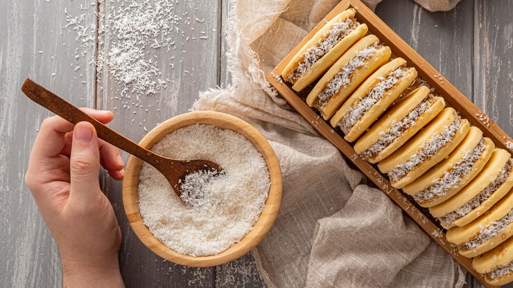 Free Photo delicious alfajores cookies concept