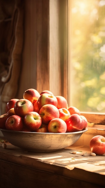 Free photo delicious apples indoors