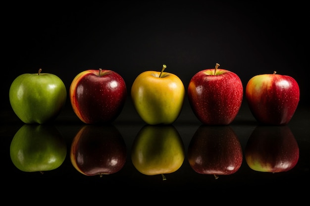 Free photo delicious apples in studio