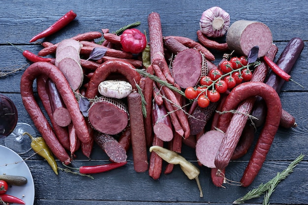 Delicious assortment of meat