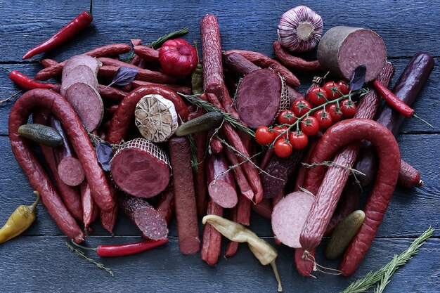 Delicious assortment of meat