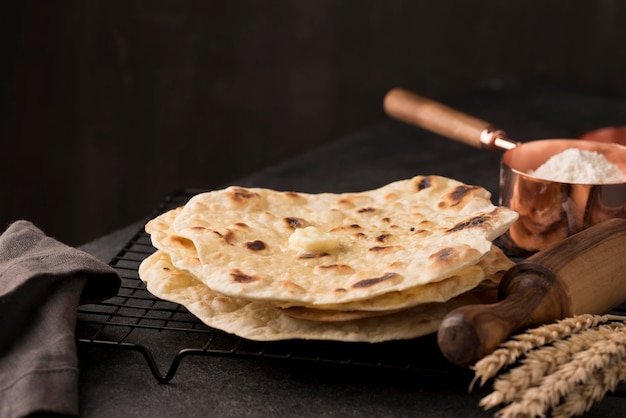 Delicious assortment of nutritious roti