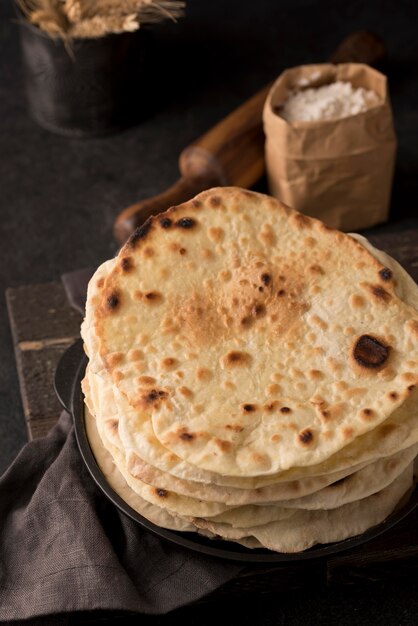 Delicious assortment of nutritious roti