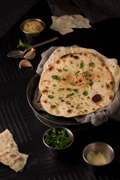 Delicious assortment of nutritious roti