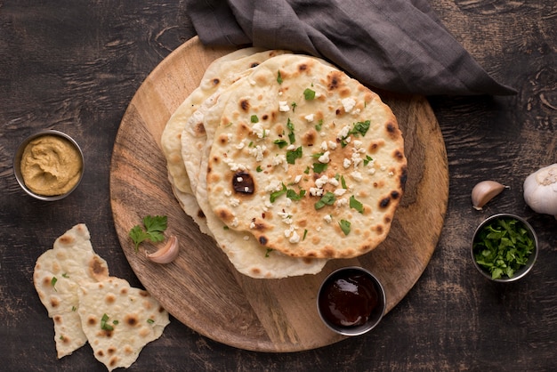 Delicious assortment of traditional roti