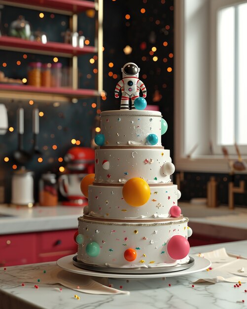 delicious  astronaut 3d cake