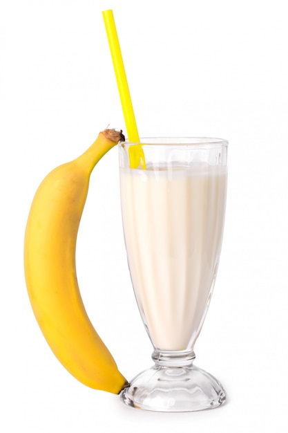 Free photo delicious banana milkshake