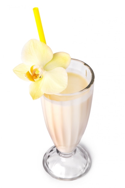 Free photo delicious banana milkshake