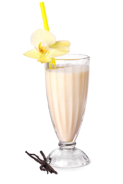 Free photo delicious banana milkshake