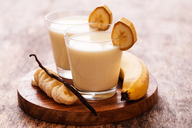 Delicious banana milkshake