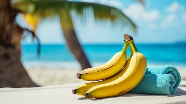 Delicious bananas in nature